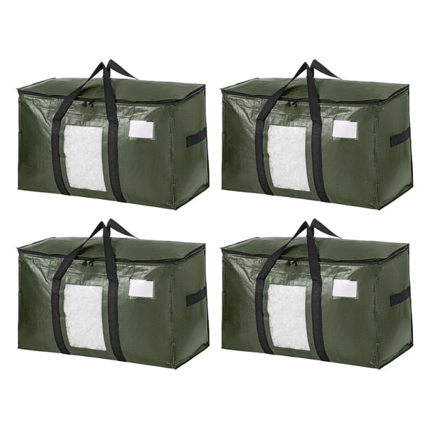 REGALWOVEN Almacenamiento de Ropa, Bolsas de Almacenamiento, Bolsas de Mudanza para Organizar Dormitorio, Ropa, Organizadores de Armario y Almacenamiento con Asas Verde 4Pcs