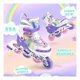 thumbnail image 5 of Patines En Linea Roller Niñas Ajustable Arcoiris Ruedas Led, 5 of 8
