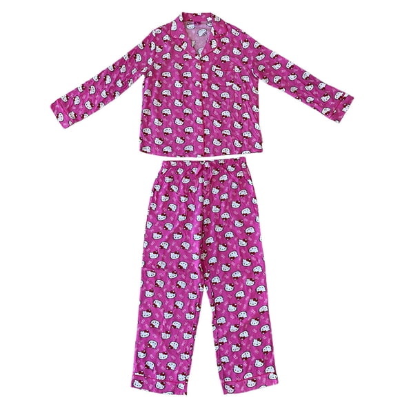 Pijama Mujer Button Hello Kitty Rosado Talla M