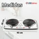thumbnail image 3 of Cocina Eléctrica Portátil 2 Platos 2000W de Potencia Acero Inoxidable, 3 of 11
