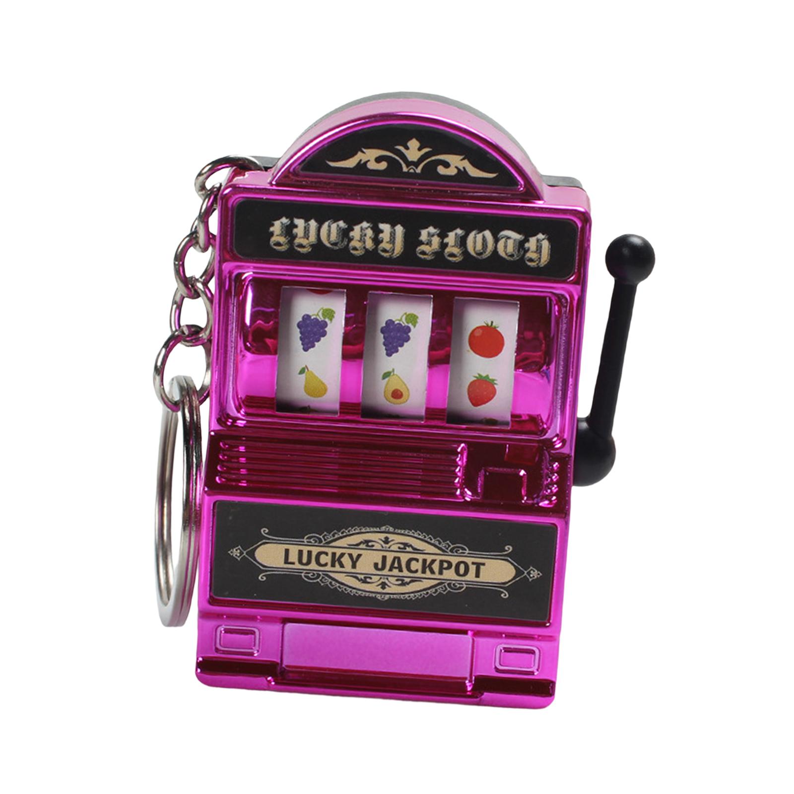 Magideal - Mini Máquina Tragamonedas Llavero De Juguete Novedad Festival Regalo Del Día De San Valentín Encanto Mini Juego De Arcade Juguete Para Mujeres Niñas , Violeta