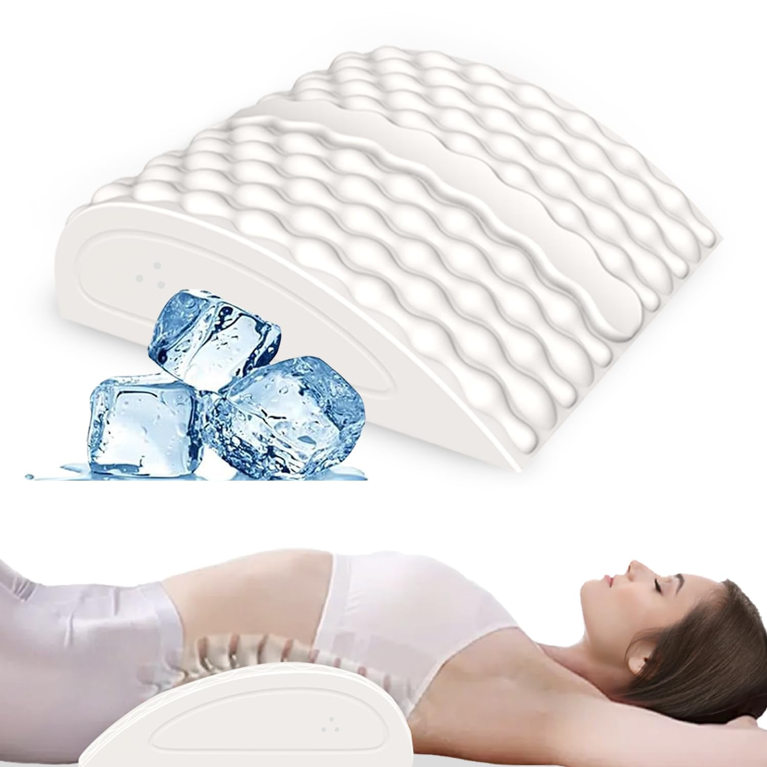 Pekomkiss - Almohada De Soporte Lumbar Con Terapia De Frío Y Calor