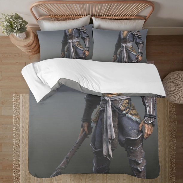 Black Myth WuKongSoft 3D Printed Duvet Cover Bedding Set with Comforter Cover 3 Piece Set