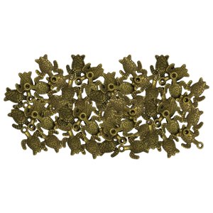 Bothyi - 50 Piezas De Colgantes De Tortuga Marina A Granel Para Pulseras, Collares, Suministros Para Manualidades, Bronce
