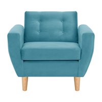 Bodevir - Sofa Bote 1C Felpa 05 Turquesa