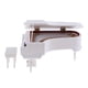 thumbnail image 2 of Mini Modelo De Piano Decorativo Madera + Plástico Para Decoración De Cumpleaños Playset Blanco, 2 of 5