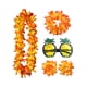 thumbnail image 2 of Conjunto De Disfraz De Collar Hawaiano Para Mujer, Vestido Elegante De Playa, Diadema Decorativa, Naranja, 2 of 2