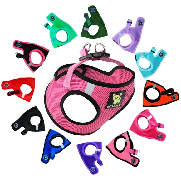 Arnés para perros EcoBark XS Step-in Toy Breed Reflective Rosa