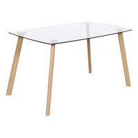 Pandalino - Mesa Rectangular Nórdica Ferra 140X90 | Vidrio Templado