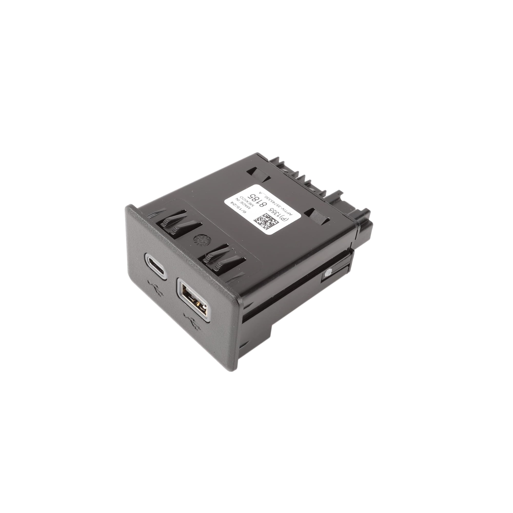 Receptáculo Usb De 2 Puertos Gm Genuine Parts 13558185, Color Negro Azabache