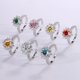 thumbnail image 2 of Anillos de Moissanita de Oro Blanco de 18K de 1 Quilate para Mujer Regalo Color D Claridad VVS1 Anillos de Diamante Anillo de Plata Esterlina 925 Joyería Anillos de Compromiso de Moissanita con, 2 of 8