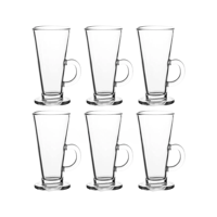 Importclick - Set 6 Tazas Café Cappuccino Vidrio 260 Ml