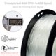 thumbnail image 4 of Filamento flexible de TPU ZIRO para impresora 3D, 1,75 mm, 0,8 kg, transparente, 4 of 5