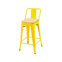 Moad - Taburete Tolix Amarillo Wood 66Cm