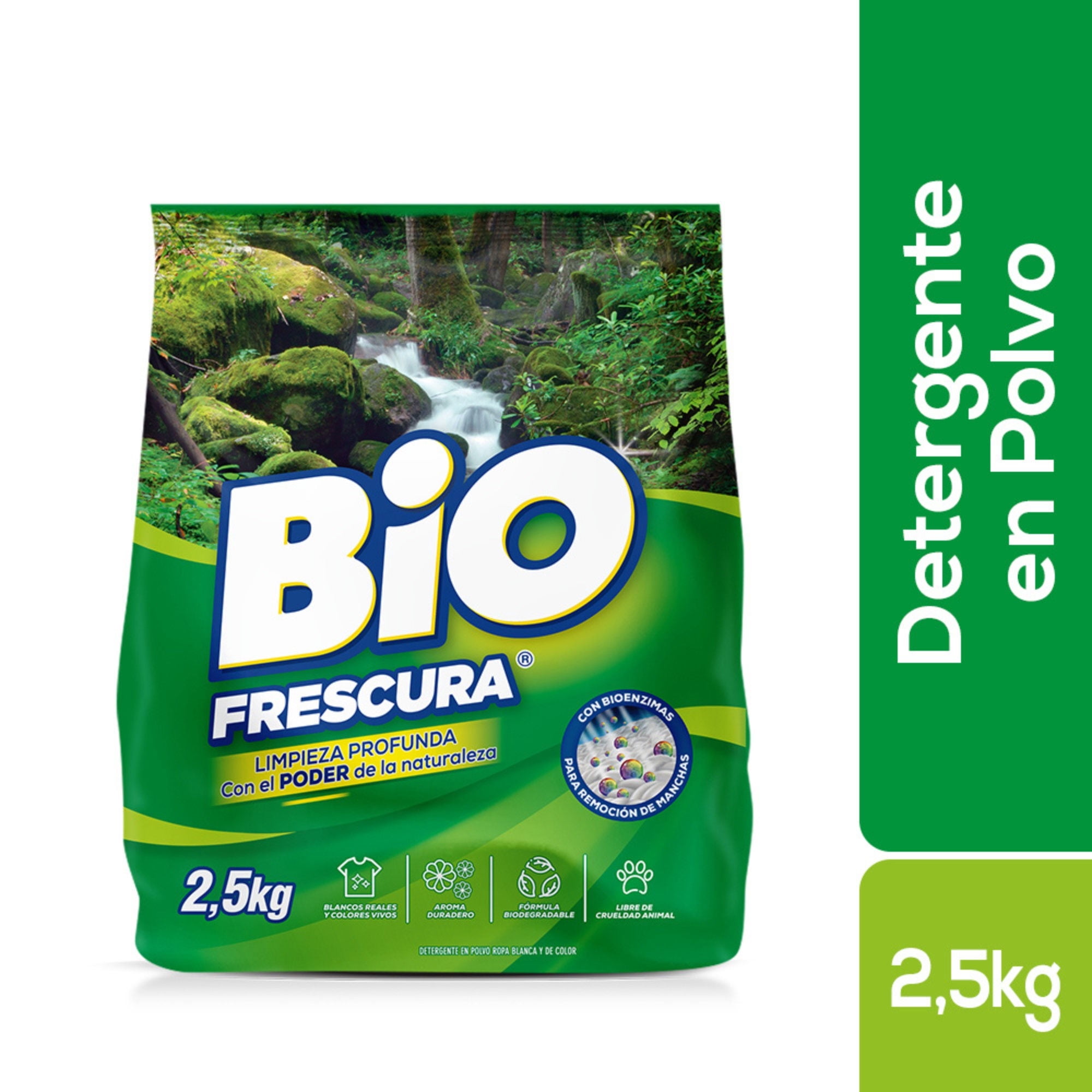 Detergente En Polvo Bosque Nativo Bolsa 2,5 kg Bio Frescura
