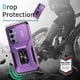 thumbnail image 3 of Funda Armada para Samsung Galaxy S24 FE con Tapa Deslizante y Soporte Magnético Giratorio Morado, 3 of 5