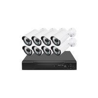 Genérico - Kit De Seguridad 8 Camaras Dvr Fhd 8 Canales Circuito Cerrado