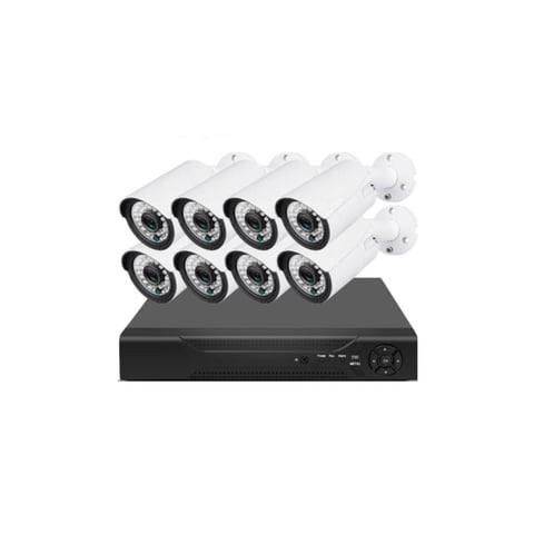 Genérico - Kit De Seguridad 8 Camaras Dvr Fhd 8 Canales Circuito Cerrado