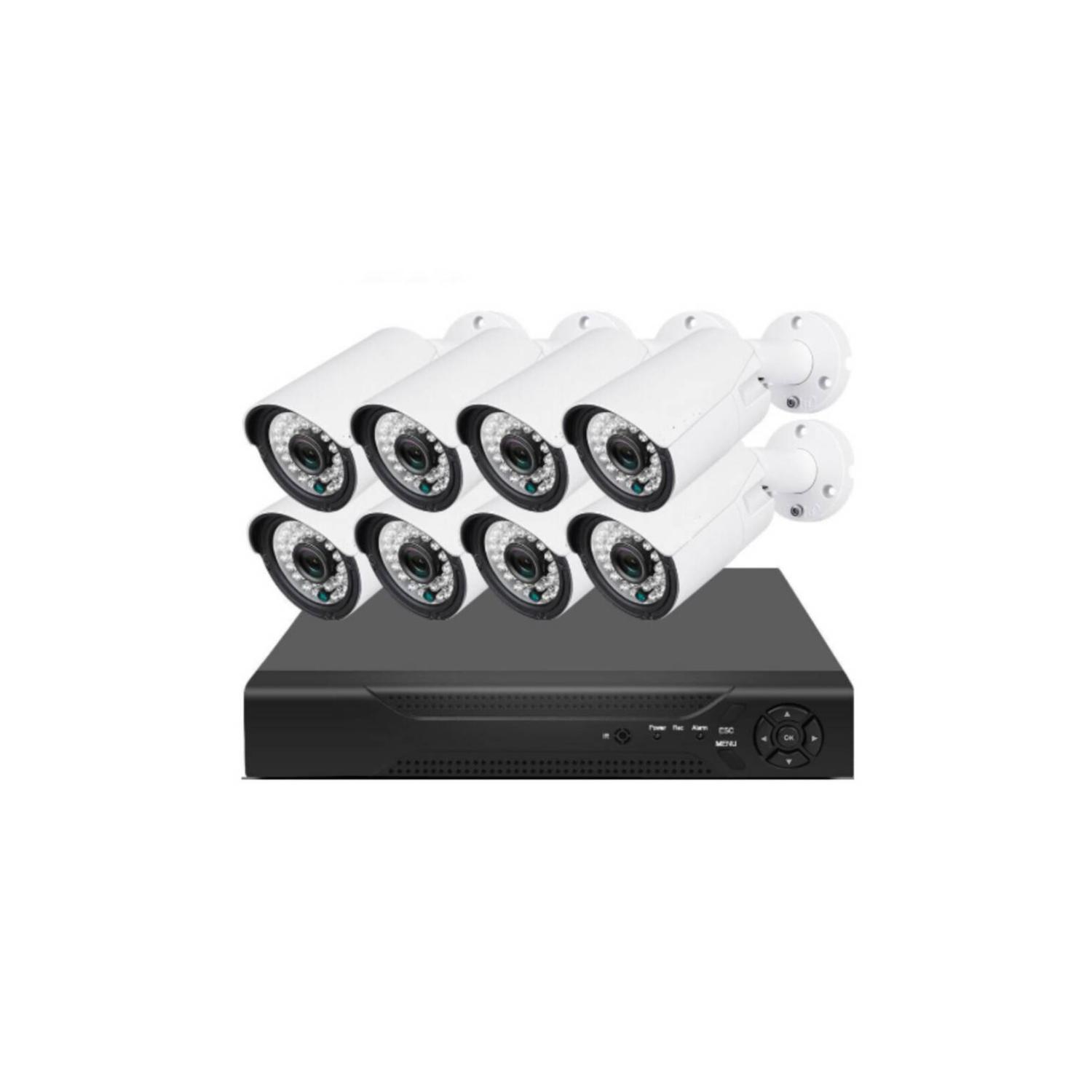 Genérico - Kit De Seguridad 8 Camaras Dvr Fhd 8 Canales Circuito Cerrado