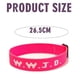 thumbnail image 4 of Pulsera unisex con estampado de letras jacquard y correa de muñeca ajustable WWJD, 4 of 5