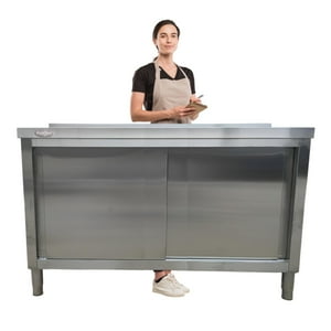 Prochef - Mesón Mural Cerrado Acero Inoxidable 150X60 Cm