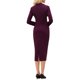 thumbnail image 3 of INSPIRE CHIC Vestido Elegante de Mujer Lápiz Cuello en V Manga Larga 2025 Vestidos de Trabajo a la Rodilla L Púrpura, 3 of 5