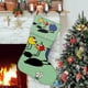 thumbnail image 1 of Peep y el Gran Mundo Ancho Tema: Calcetines de Navidad, fino lino blanco para colgar en escaleras y chimenea, decoración navideña para el hogar, regalo de Navidad. 45cm × 32cm, 1 of 5