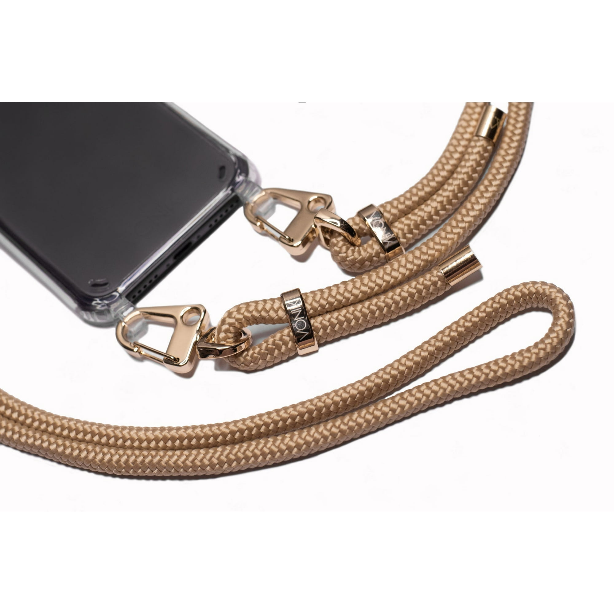 Vonik - Carcasa Transparente Con Cordón Doraado Iphone 13 Pro