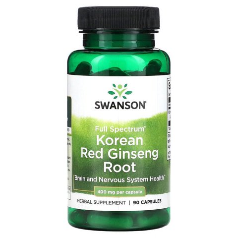 Swanson Raíz De Ginseng Rojo Coreano, 400 Mg 90 Cápsulas