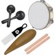 thumbnail image 1 of Set de percusión MOONBACK: pandereta de 8 pulgadas, güiro y maracas, 1 of 3