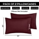 thumbnail image 4 of Pack de 2 fundas de almohada Utopia Bedding Queen, color burdeos, 50 x 75 cm, 4 of 7