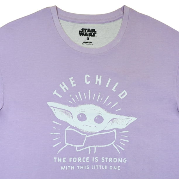 Polera Mujer Baby Yoda Gris Mandalorian Gris Star Wars Lider