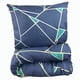 thumbnail image 2 of Plumón Sherpa Estampado Da Vinci 2 Plazas / Azul Lineas Amarillas Triángulos Tur, 2 of 3