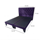 thumbnail image 2 of Cama Europea 2 plazas con Respaldo y bases divididas tapizada en Lino Morado Oscuro, 2 of 4