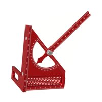 Magideal - Regla De Medición Multiángulo 3D, Calibre De Ángulos De Carpintero, Herramienta De Medición De Carpintería De Aleación De Aluminio Para Artesanos De M Rojo