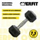thumbnail image 2 of Mancuerna Hexagonal 7.5kg Acero y Caucho Overfit, 2 of 10
