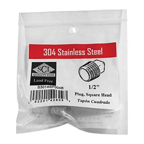 Tapón Smith Cooper SQ Head 1/2" de Acero Inoxidable
