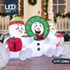 thumbnail image 2 of Muñeco de nieve inflable navideño Joiedomi de 6 pies con fogata, paquete de 3, 2 of 9