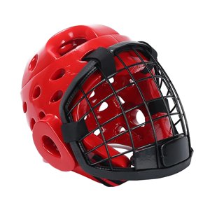 Ioensy - Karate Headgear Casco Portátil De Taekwondo Para Deportes De Lucha Kickboxing Mma Xl Rojo