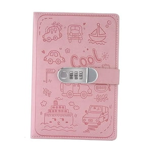 Genérico - Diario Con Candado, Cuaderno Personal Con Candado Para Oficina, Cumpleaños, Hombres Y Mujeres, Color Rosa