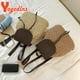 thumbnail image 2 of Yogodlns Summer Hollow Out Drawstring Hasp Straw Bag School Bag Knitting Backpacks Beach Bag Travel Holiday Ladies Tote Bag, 2 of 3