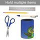 thumbnail image 5 of Loro-theme Cylinder Pen Holder Pencil Organizer with Flannel Lining PVC Leather Material Cardboard Base for study work 10*8CM, 5 of 6
