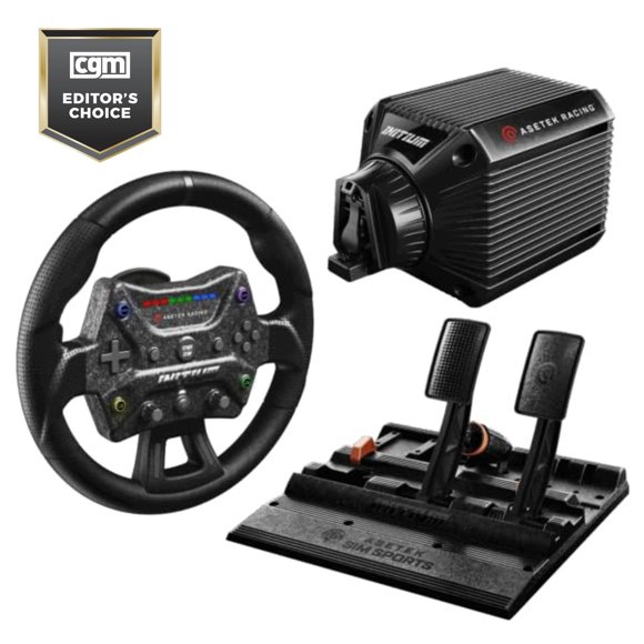 Paquete de Sim Racing ASETEK Initium 5.5Nm Volante de 300 mm