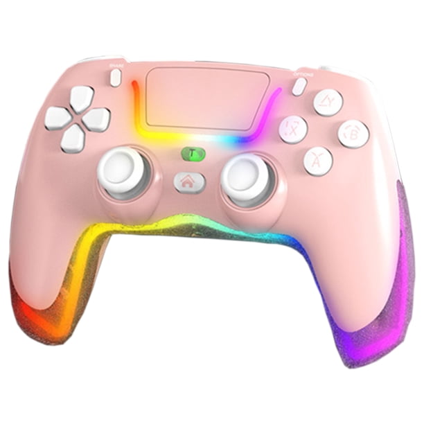 Controlador Inalámbrico para Juegos a Distancia, Gamepad con Vibración de Doble Motor, Sensor Giroscópico de 6 Ejes, Soporte para Configuraciones Macros de Expansión Trasera, Luces Geniales