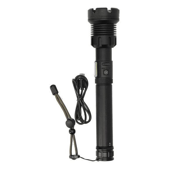 Potente Linterna Con Zoom Led Xhp90, Power Bank 7 Modos Color de la linterna Blanco hielo Color de la luz Blanco