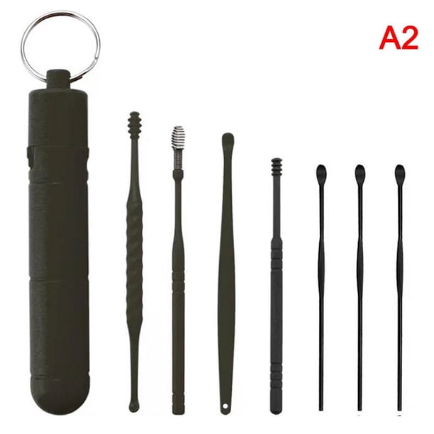 6PCS Ear Cleanser Spoon Health Care Earpick Ear Cleaner Wax Removal Tool Earpick Sticks Earwax Remover Curette Ear Pick Cleaning