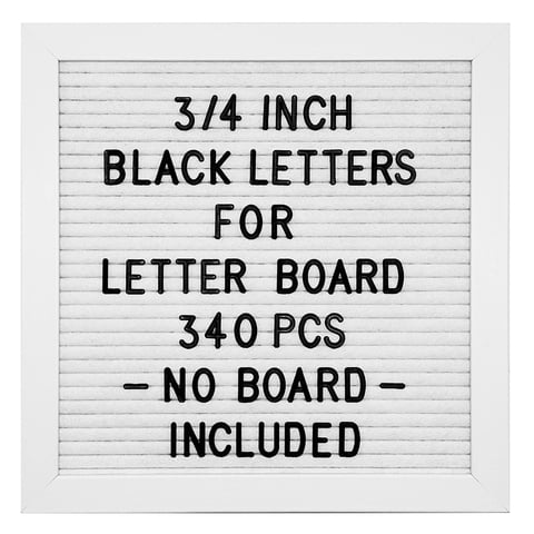 Letras Para Tablero De Letras G Gamit 340 Piezas 0.75"" Negro