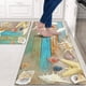 thumbnail image 2 of Juego de tapetes de cocina de lino geométrico de 2 piezas para decoración de cocina, 2 of 7