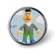 thumbnail image 1 of Bert (2)-Theme Round Button Badge: Premium Metal Construction, Ideal for High-End Events 2.8 cm, 1 of 6