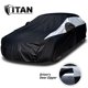 thumbnail image 2 of Funda de coche Titan Jet Black Poly 210T impermeable para sedanes, 2 of 9